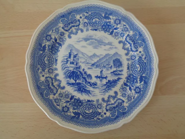 Villeroy & Boch  -  Burgenland -  Blue & White Plate  -  Approx 6.25" Diameter