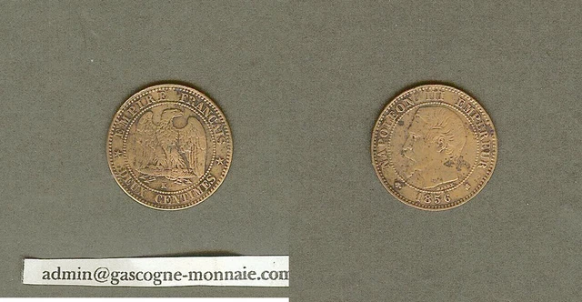 2 centimes Napoléon III 1856 K Bordeaux