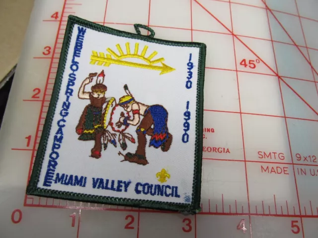 Miami Valley Council collectible 1990 Webelos Spring Camporee patch (b46)