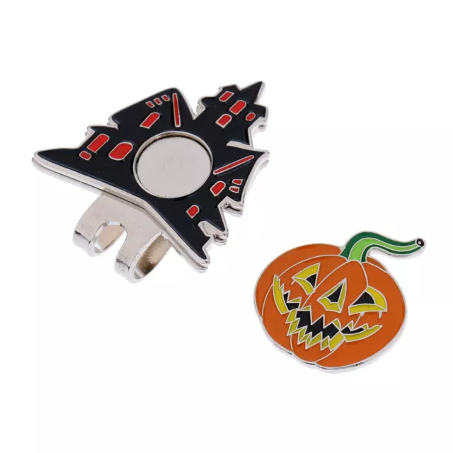 Robuster Halloween Kürbis Magnetisierte Hutkappe Visier Clip On Golfball Marker