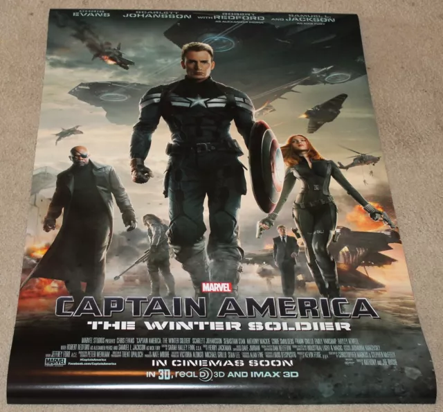 Marvel: CAPTAIN AMERICA WINTER SOLDIER Original DS Movie Poster 27x40 - NM New