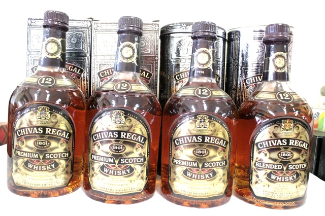 4 Bottiglie Chivas Cl 70 Con Box