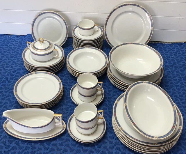 54 Piece Imperial H&C Selb Bavaria Heinrich & Co. *Devonshire*Gold Trim EUC