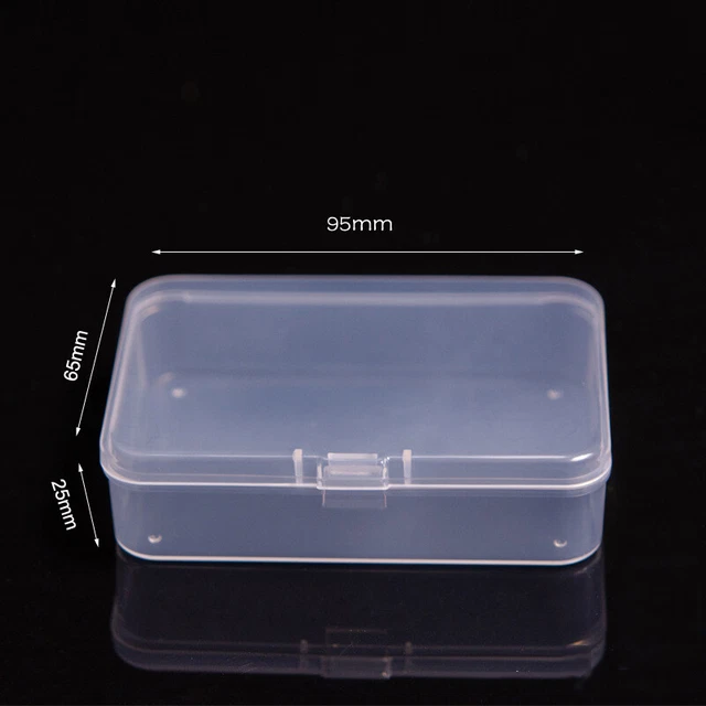 Small Plastic Storage Container Boxes Mini Clear Jewelry Earplugs Container 3