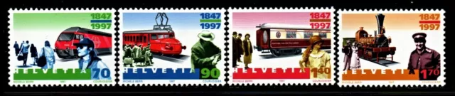 Schweiz Satz MiNr. 1601-1604 von 1997 Eisenbahn Postfrisch N 0780