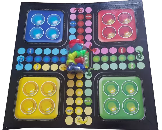 Classic Family Kids Ludo Traditional Board Game Pawns Goti +Dice Fun Play  Set Uk