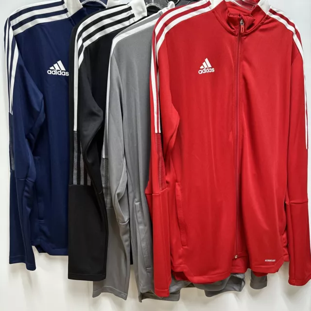 Adidas Track jacket Men's 4 Colors Tiro 21 running training gym sizes XS-2XL NEW