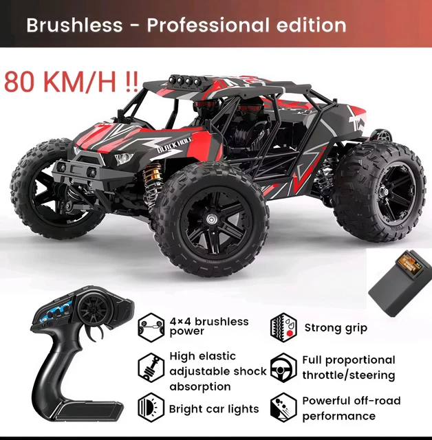 FAST 4WD RC Car 2.4G Remote Control Red High speed Cars Off-Road Buggy ...