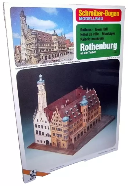 + KARTONMODELLBAU RATHAUS ROTHENBURG  SCHREIBER-BOGEN 72432  Bastelbogen