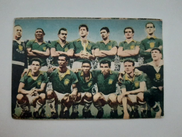Ungeklebt Sicker Verlag Brasilien WM 1958 Pele Karte 304 rar soccer card brazil