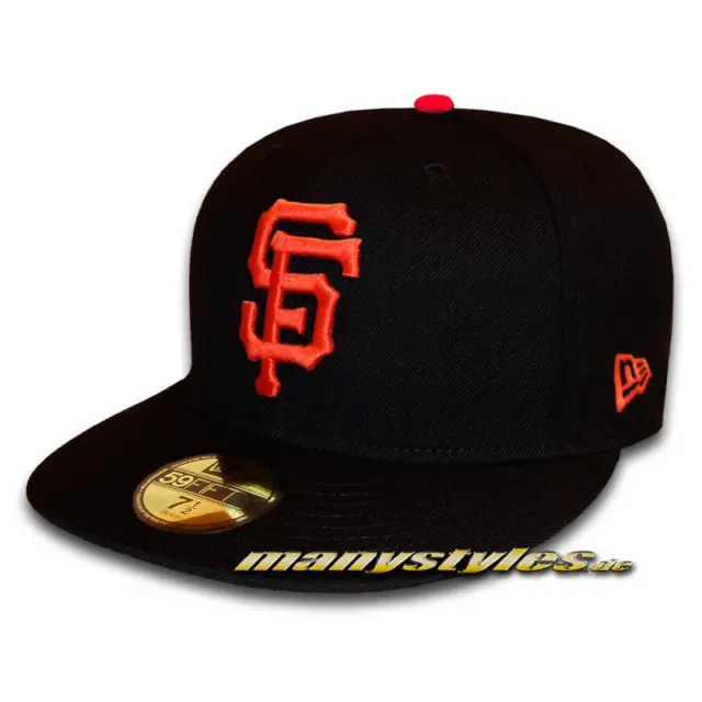 SFG SAN FRANCISCO GIANTS MLB 59FIFTY Fitted Authentic Cap Black Orange Baseball