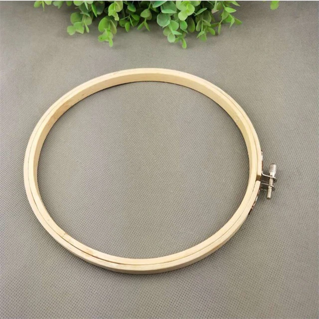 12 Pcs Nährahmen Für Anhänger Stickhalter Stickrahmen Aus Holz Bambus-Stickerei