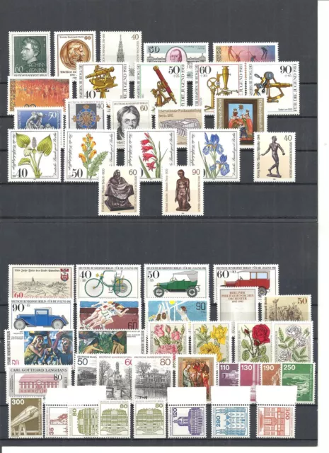 Berlin 1980 - 1990, komplette Jahrgänge postfrisch ** (mit allen Blöcken, C/D)