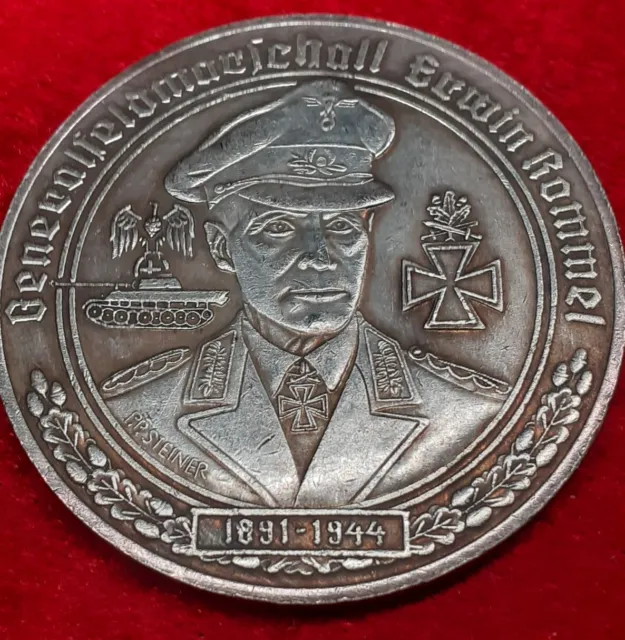 2. Weltkrieg Drittes Reich Medaille Generalfeldmarschall Erwin Rommel 1891-1944