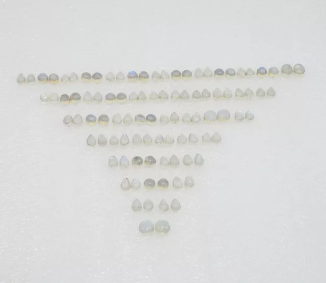 Wholesale 48Pr925 Solidsterling Silver Rainbow Moonstone Stud Earring Lot   O P4
