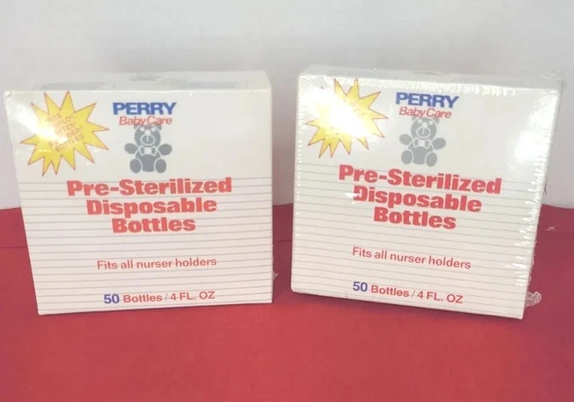 4 oz Disposable Bottle Liners Pre-Sterilized 2 Bxs Fits Gerber Playtex New