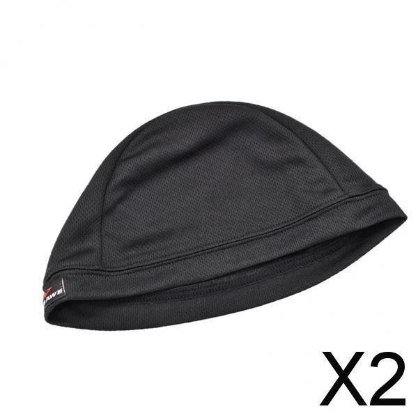2X Radfahren Skull Beanie Outdoor Sport Unter Helmfutter Schweißband Stirnband