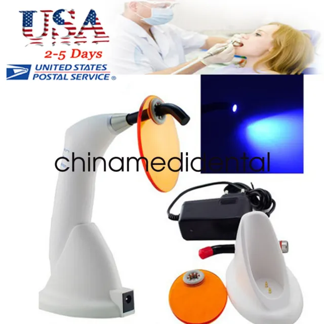 New Sale USA Dental 5W Wireless Cordless LED Curing Light Lamp 1500mw White CE