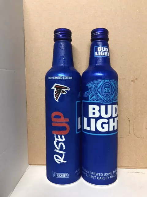 1 Empty 16oz Bud Light 2022Atlanta Falcons NFL Football Aluminum Bottle With Cap