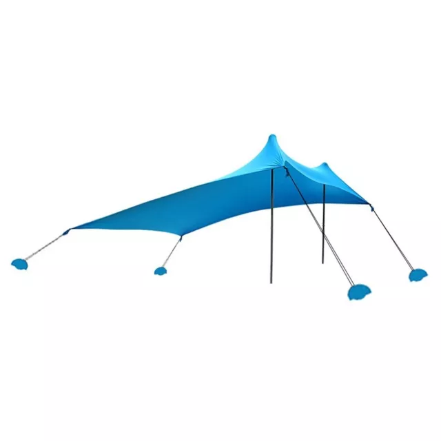 Per tenda da spiaggia ombrellone con ancoraggi sacco di sabbia spazioso 6 9'x5 6' verde/blu