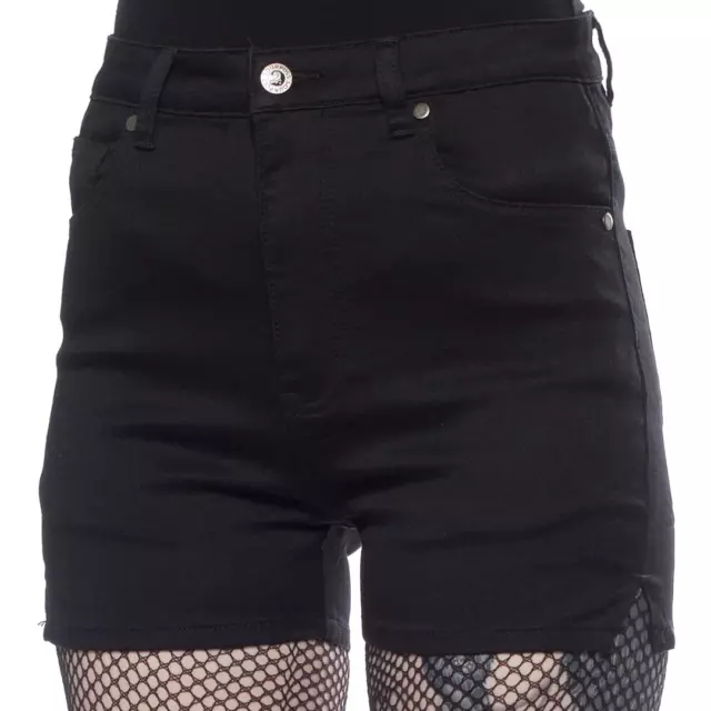 Sourpuss Essential 5 Pocket Black Shorts Tattoo Rockabilly Roller Derby Clothing