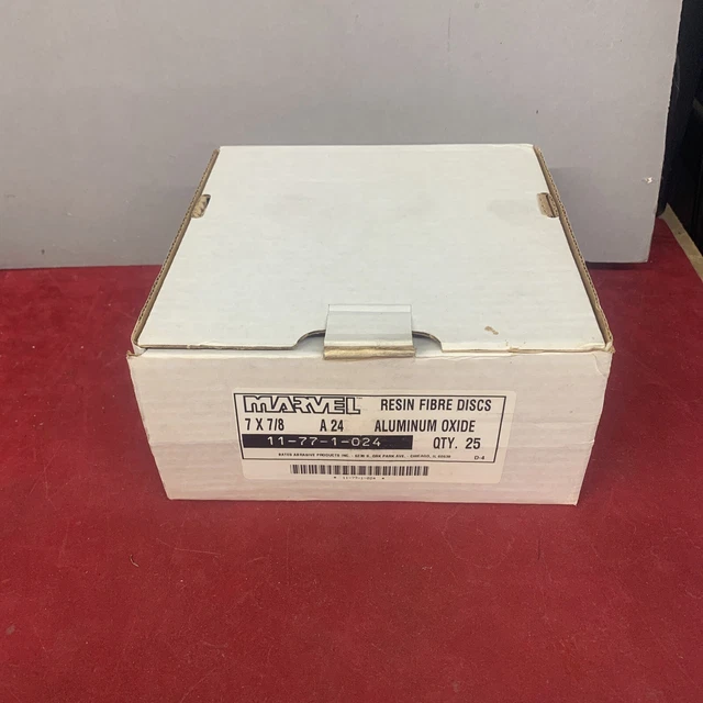 Marvel Resin Fiber Discs 7” X 7/8”  A24 Aluminum Oxide 25 Pack