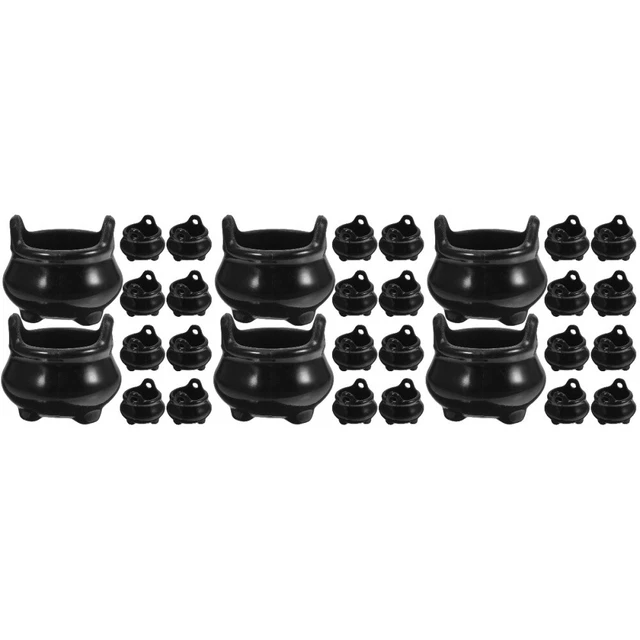 30 Pcs Miniature Witch Cauldron Mini Cauldron Model Halloween Mini Cauldron