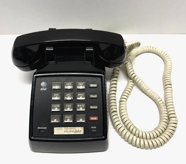 Push Buttones VINTAGE AT&T 2500 YMGL Business Push Button Touch Tone Desk Table ATT ...