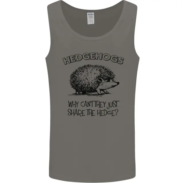 Hedgehogs Just Share the Hedge Funny Mens Vest Tank Top