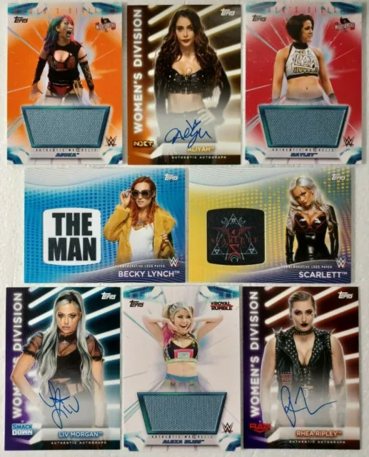 2021 Topps WWE Women’s Division Wrestling Relic / Autograph Card Singles