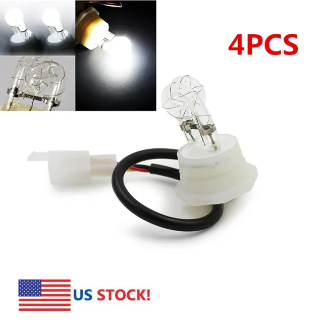 4x White HID Hide-A-Way Flash Strobe Spare Replacement Bulbs Tube Light DC 12V