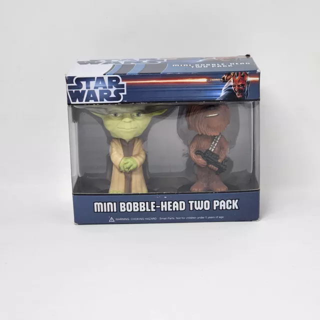 Funko Wacky Wobbler Star Wars Mini Bobble-Head Two Pack Yoda & Chewbacca