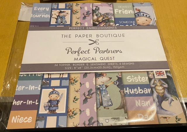 The Paper Boutique - Magical Quest Embellishment Pad - 8x8 36 Sheets - New