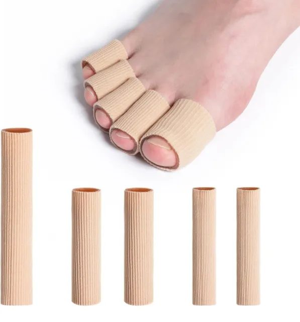 Pedimend Cuttable Toe Tube Made of Elastic Fabric Lined with Gel Toe Sleeve X 5