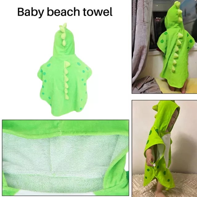 2X(Túnica Toalla de Baño Para Niños Poncho de Natación de Playa Con Capucha9463 2