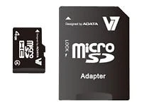 Tarjeta de memoria flash V7 VAMSDH4GCL4R-2E (adaptador microSDHC/SD incluido) ~D~