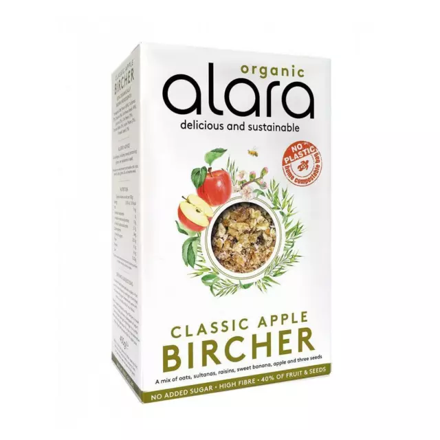 Alara Classic Apple Bircher Organic 450g-2 Pack