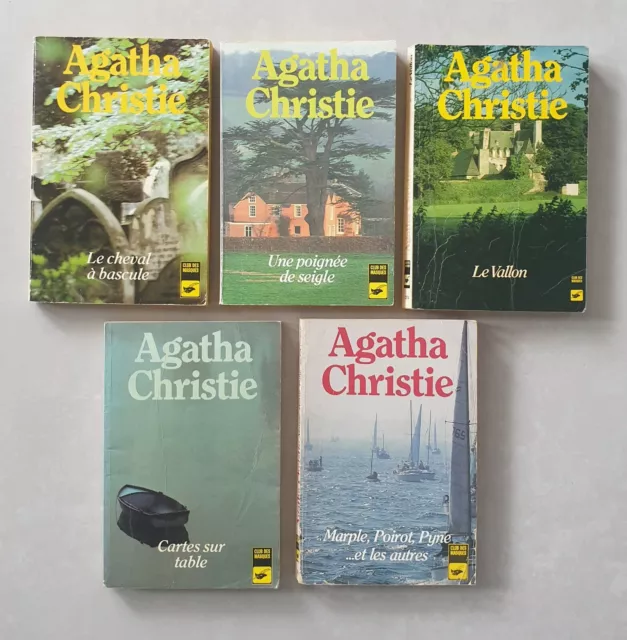 Lot de 5 livres collection Le Masque. Agatha Christie.