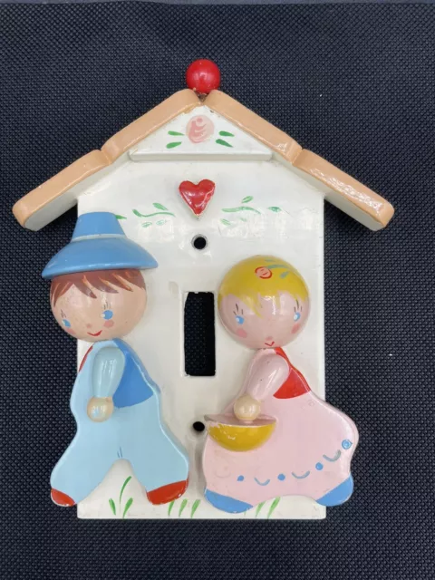 Nursery Jack & Jill Switch Plate Cover Originals By "Irmi" Vintage