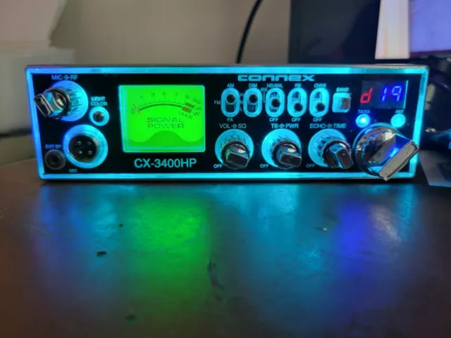 Connex CX3400HP 10 Meter Amateur Mobile Radio LED Changing Color Face Connex CX3400HP 10 Meter Amateur Mobile Radio LED Changing Color Face