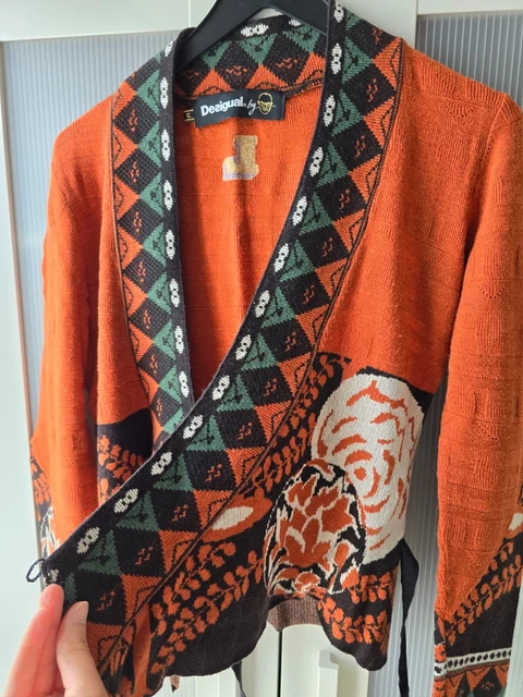 Haut Desigual Original Multicolore à Sequins Et Manches Volantes - Taille XS