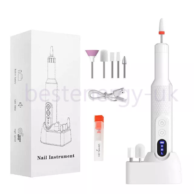 Professional USB Electric Nail File Drill Portable Manicure Pedicure Machine Set