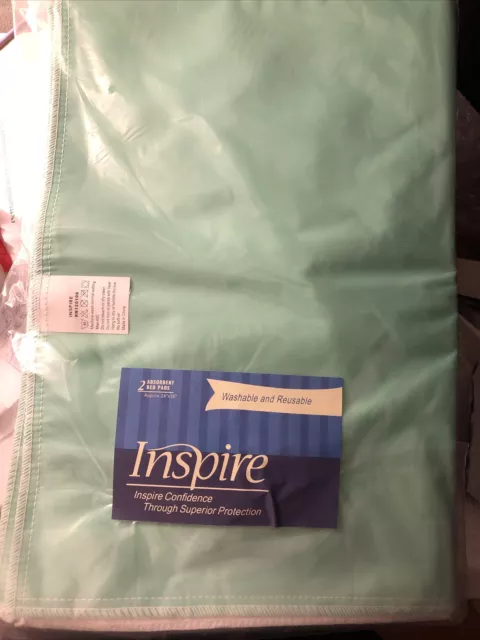 2 almohadillas de cama lavables reutilizables almohadillas inferiores para incontinencia de gran absorción