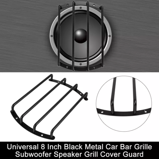 Universal Metall Auto Lautsprechergitter Subwoofer Grill Abdeckung 8" Schwarz