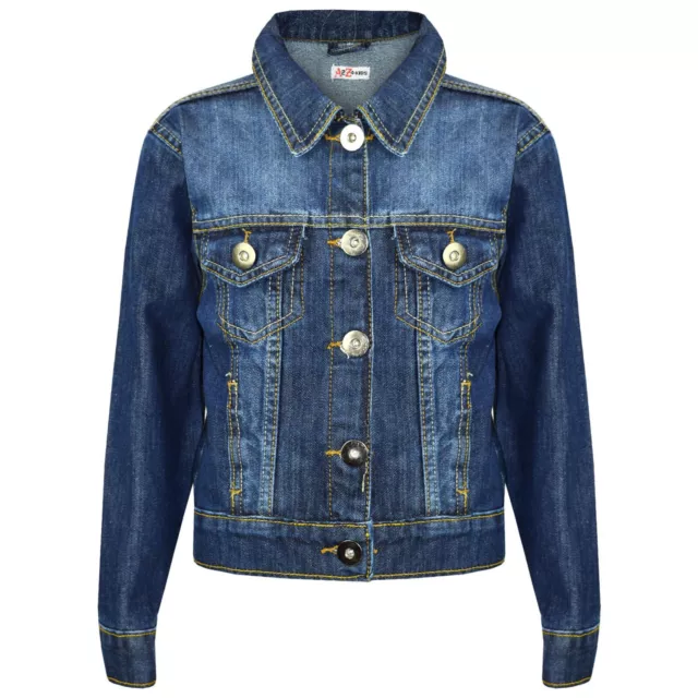 Giacche Ragazze Designer Stile Denim Moda Giacca Jean Cappotto Nuova Età 3-13 Anno