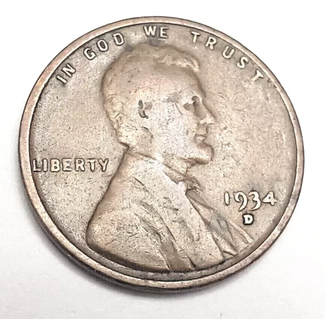 1934 D Lincoln Wheat Cent / Penny  *AG OR BETTER* **FREE SHIPPING**