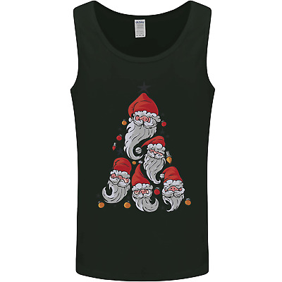 Santa Clause Christmas Tree Mens Vest Tank Top