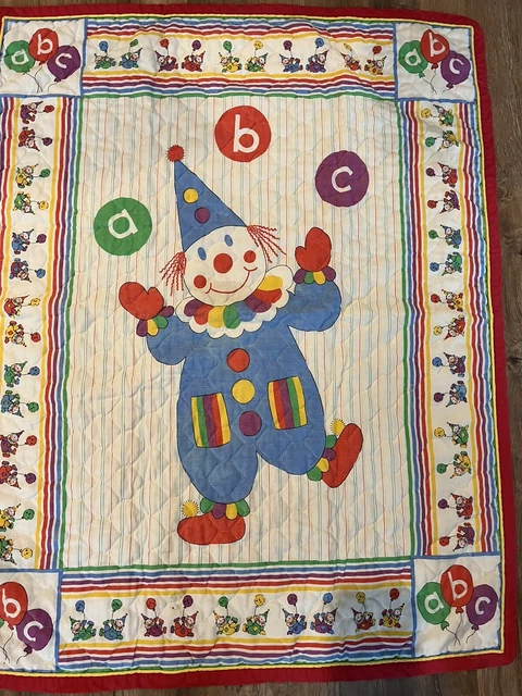 Lote de 3 Colección Hanade Payaso Bebé Edredones Tamaño Cuna Proyecto Cortador Reparación