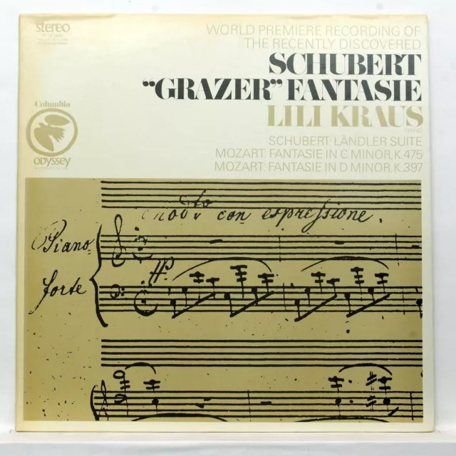LILI KRAUS - SCHUBERT & MOZART piano works ODYSSEY LP EX++ LILI KRAUS - SCHUBERT & MOZART piano works ODYSSEY LP EX++