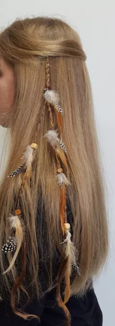 Nuevo Extensiones de cabello para mujer y niña de Claire's, pluma de Guinea...